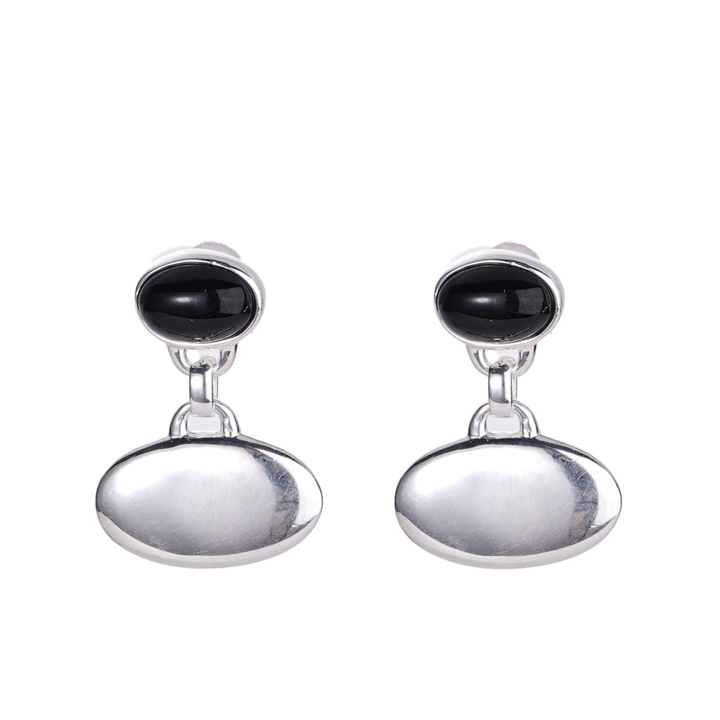 Agate Stud Women Niche Polished Oval Geometric Earring Jewelry