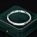 Traditional Handcrafted Gold- And Silver-Thread Filigree Hollowed Hetian Jade Bracelet For Women
