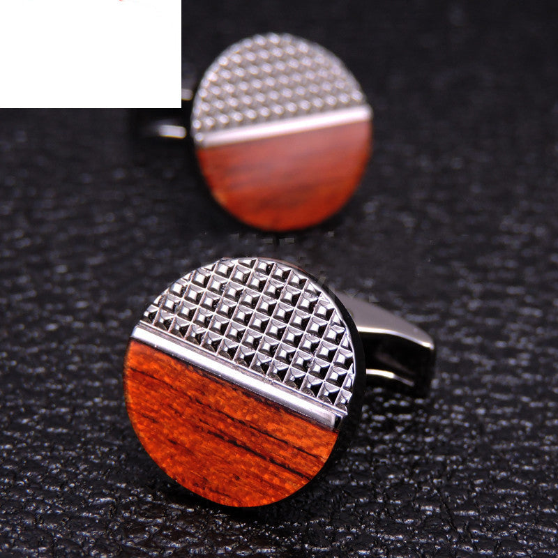 Round Cufflinks Copper Material French Shirt Cufflinks