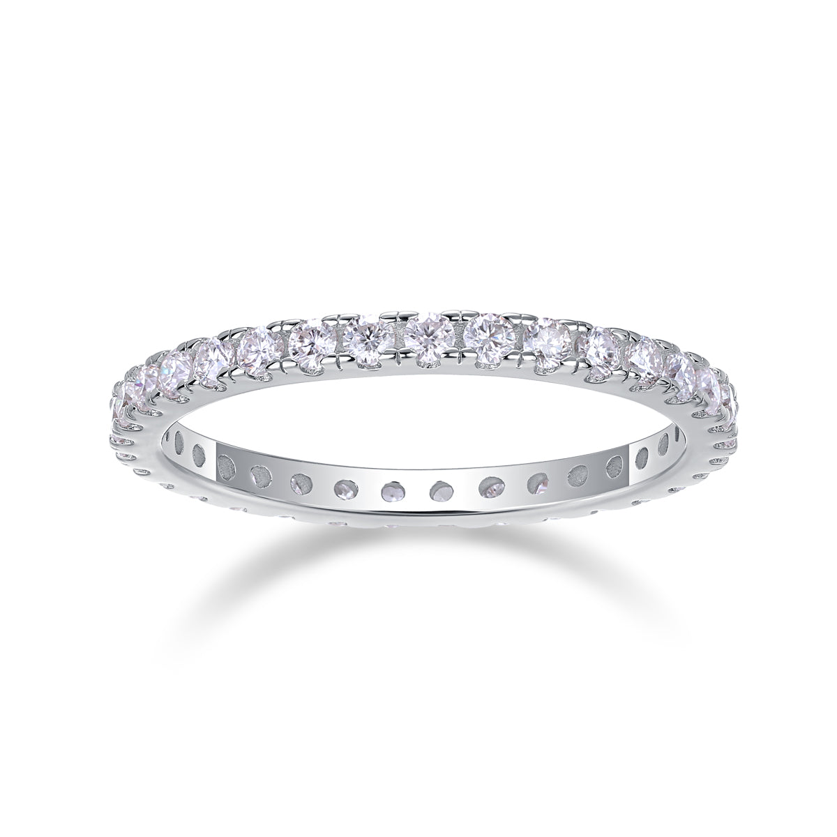 Daytime - A Wedding Ring Set With Top-quality Moissanite S925 Silver And Platinum-plated Diamond Can Be Tested With A Diamond Pen. The Ring Is In Gold And Rose Gold