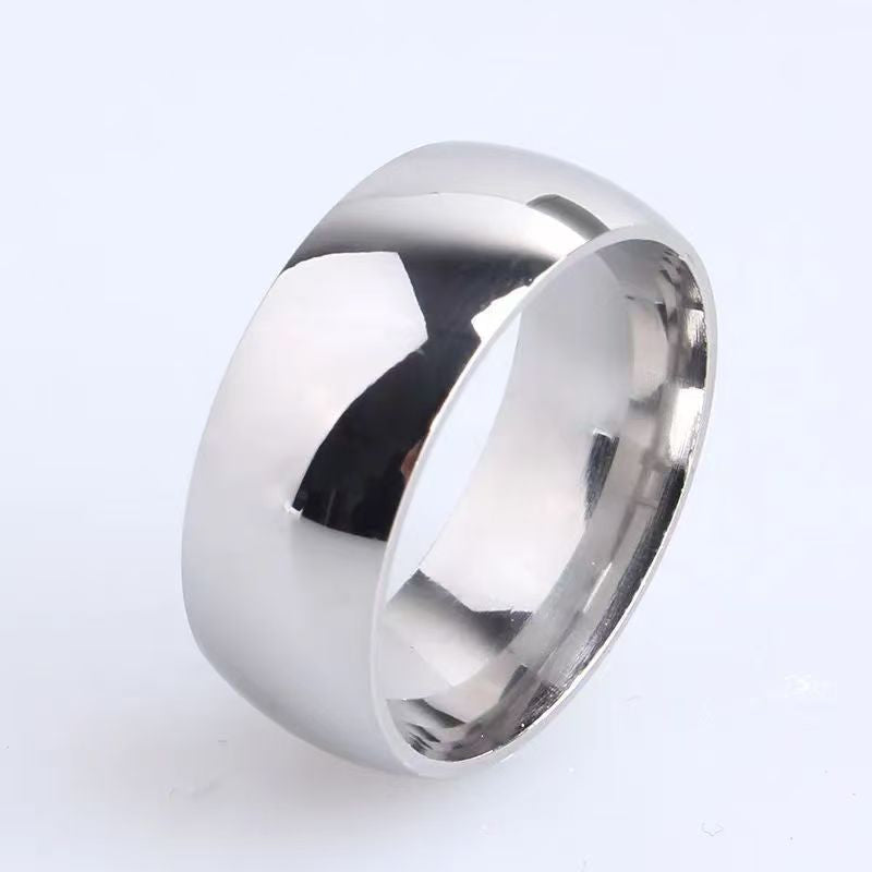 Stylish Non-fading Geometric Round Couple Rings With Advanced Electroplating