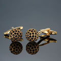 Spirit Level Hourglass Crown Zircon Crystal Cufflinks