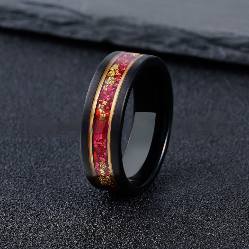 Mens Fashionable Vintage Rose Gold Ring