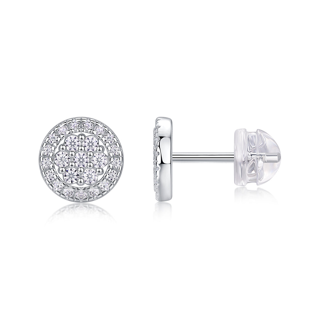 Cosmic Conjecture - Earrings Set With Top-quality Moissanite S925, Silver And Platinum-plated Stud Earrings, A Fashionable And Trendy Accessory, Can Be Tested With A Diamond Pen