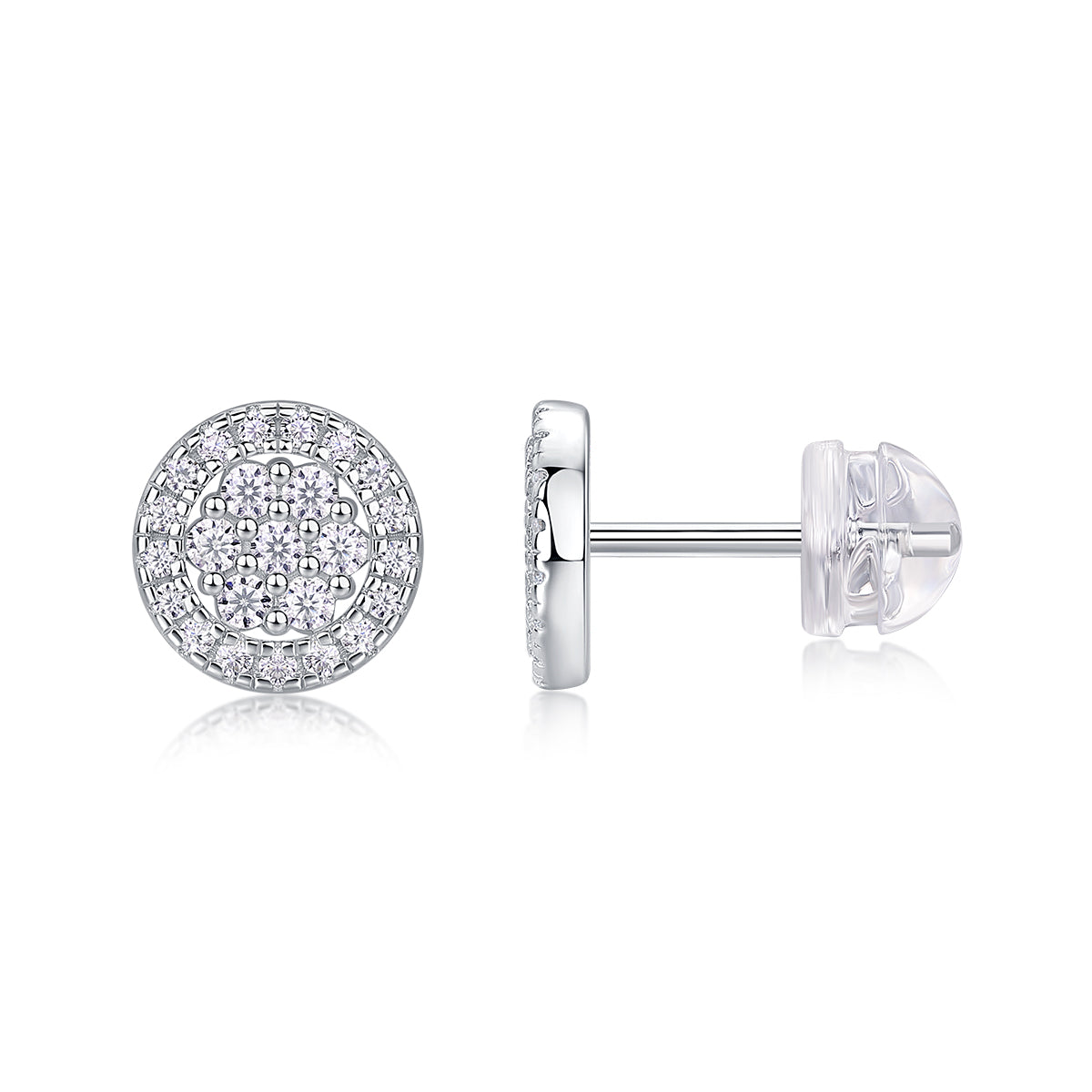 Cosmic Conjecture - Earrings Set With Top-quality Moissanite S925, Silver And Platinum-plated Stud Earrings, A Fashionable And Trendy Accessory, Can Be Tested With A Diamond Pen