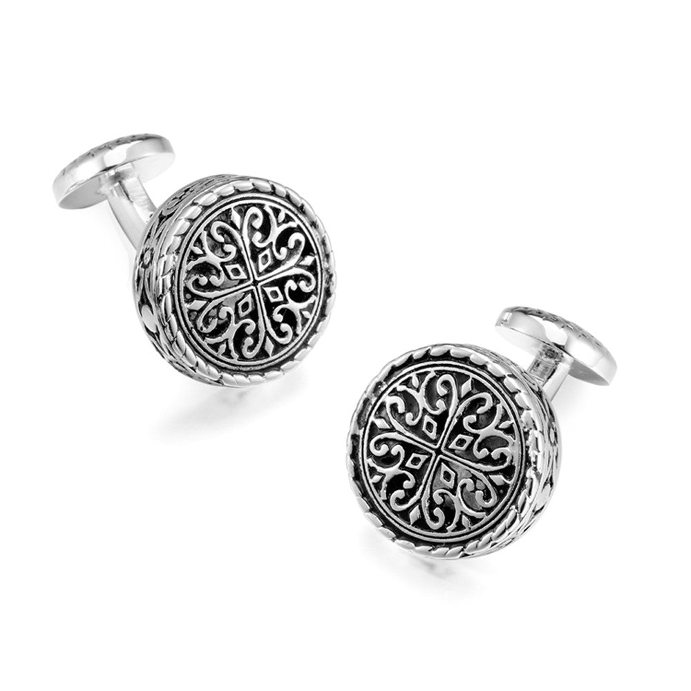 Men's French Flower Cufflinks Hollow Pattern