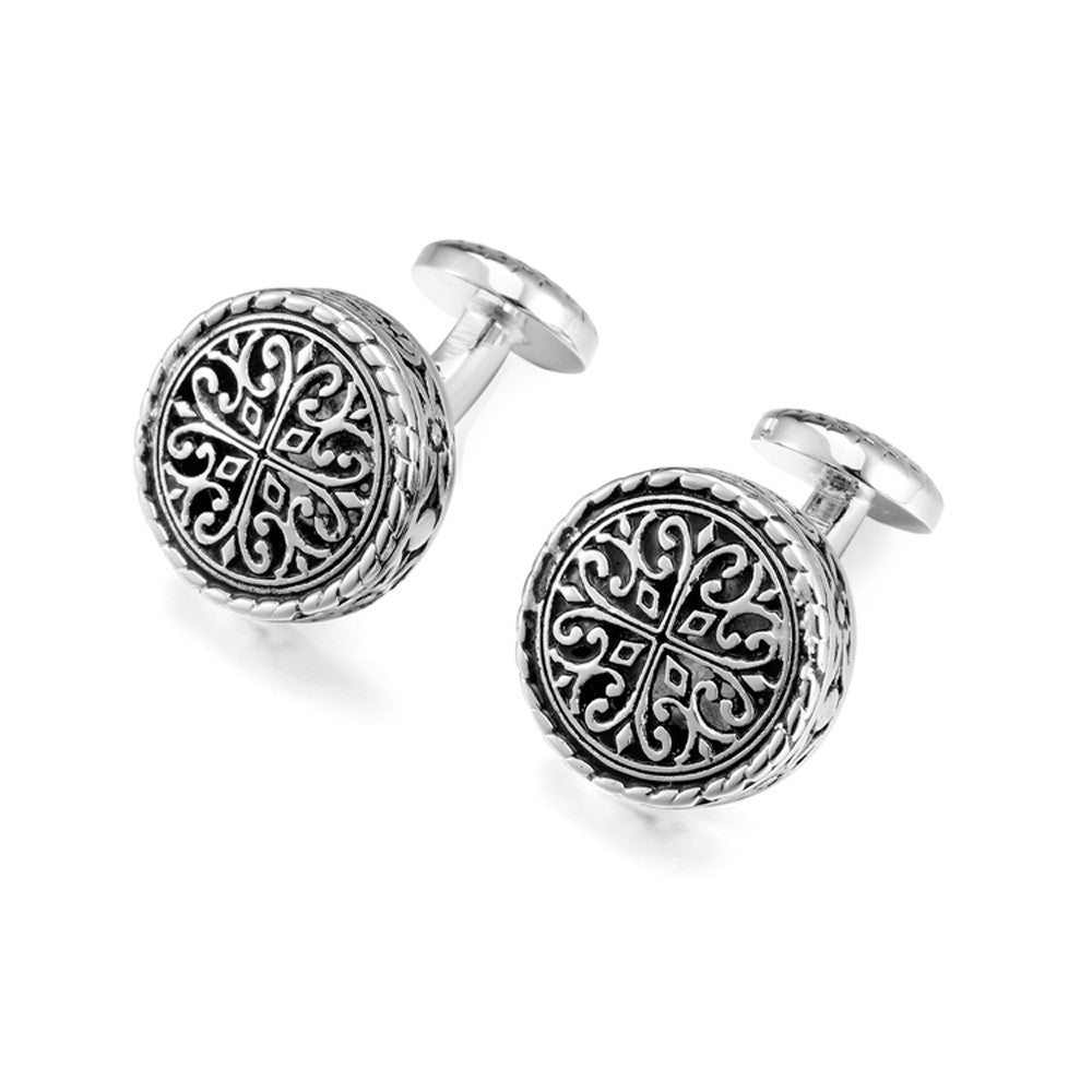Men's French Flower Cufflinks Hollow Pattern