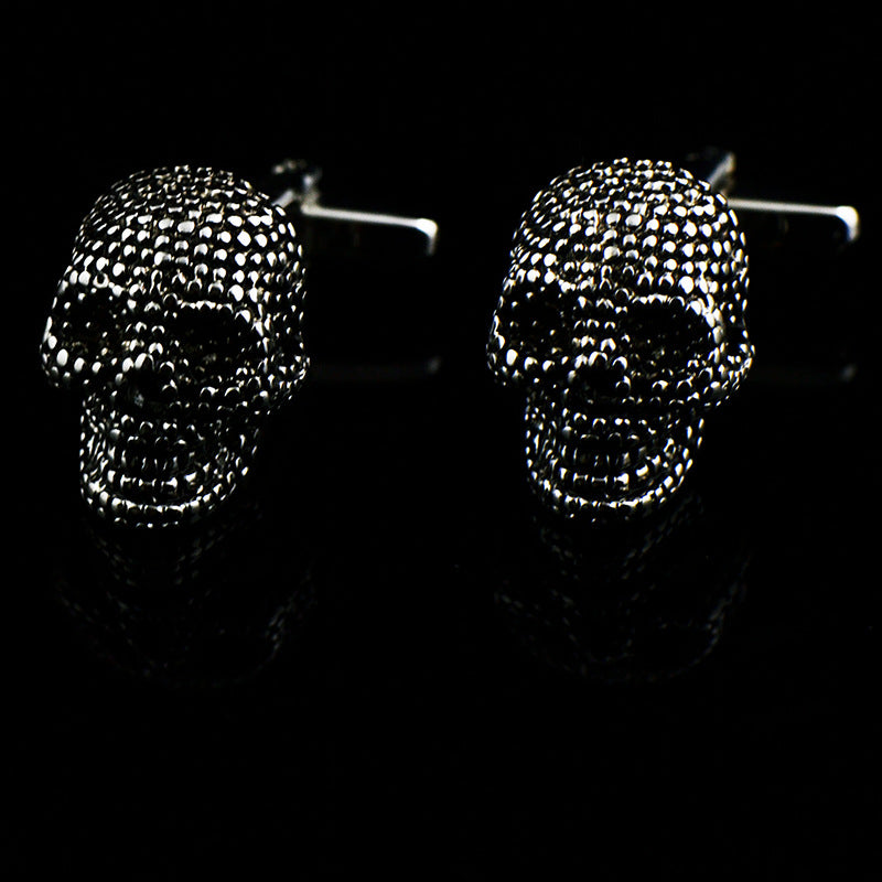 New Skull Head Cufflinks Halloween Ghost Head Cuff Nails French Shirt Cuff Enamel