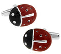 Animal Paint Cuff Nails Red Seven-star Ladybug Cufflinks