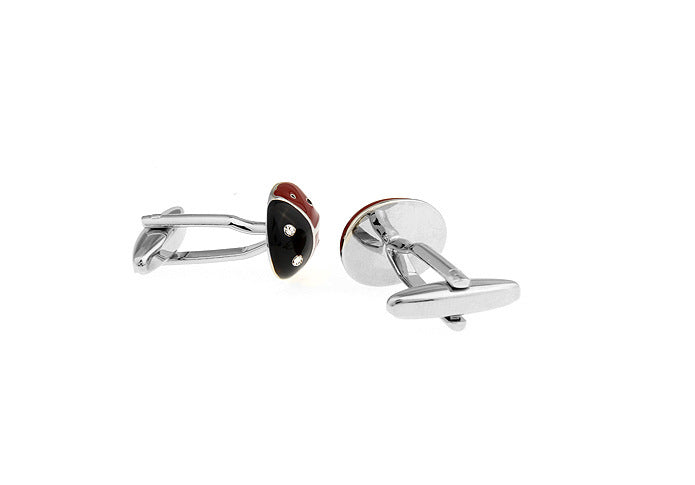 Animal Paint Cuff Nails Red Seven-star Ladybug Cufflinks