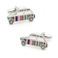 Fun Color Striped Car Classic Car Cufflink Button