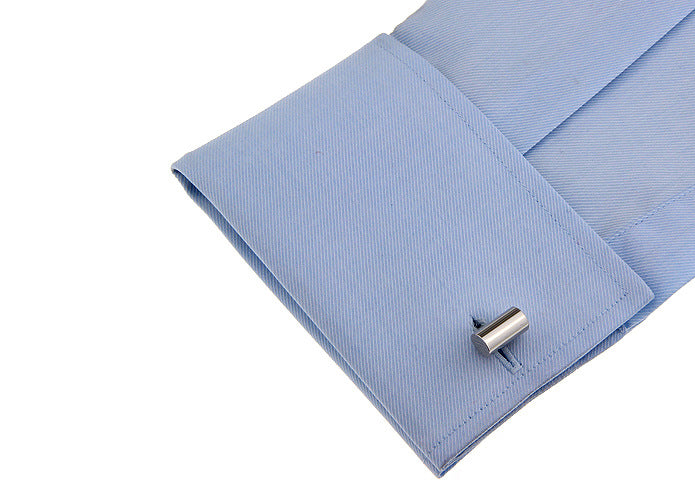 Button Glossy Laser Cylindrical Cufflink Wholesale