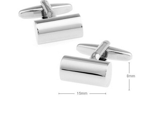 Button Glossy Laser Cylindrical Cufflink Wholesale