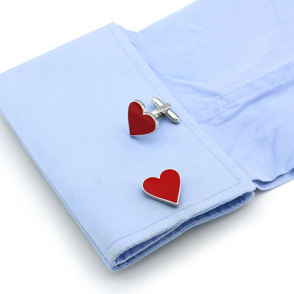 Fashion Red Love French Shirt Cufflinks