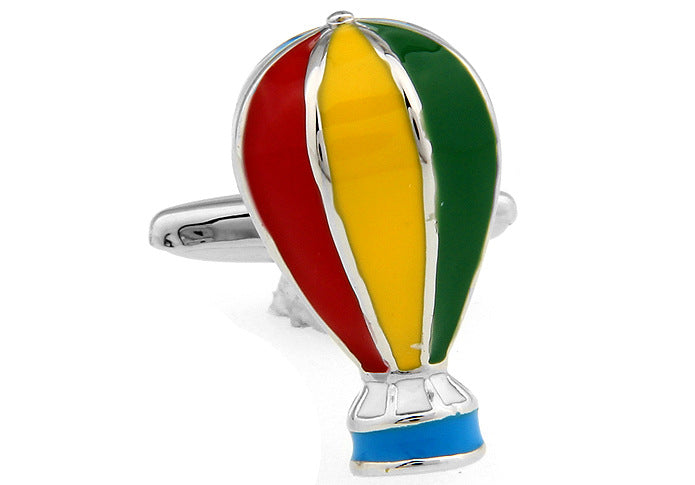 Copper Colorful Hot Air Balloon Enamel Cufflinks