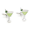 Korean Style Fashion Champagne Goblet Wine Glass Cufflinks