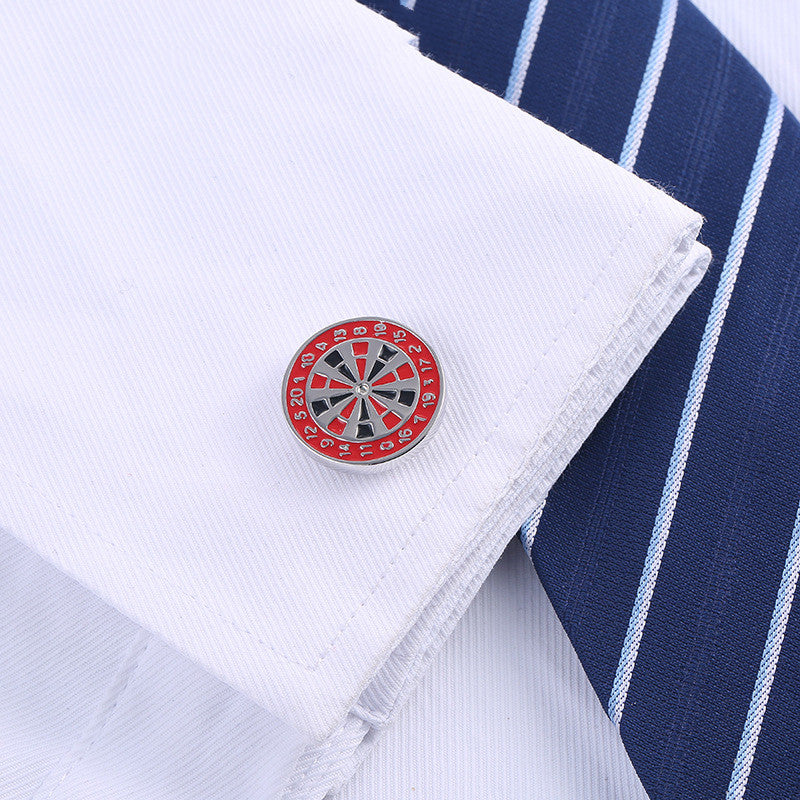 Painted ArcheryTarget French Cufflinks Personalized Men's Shirt Sleeve Nails