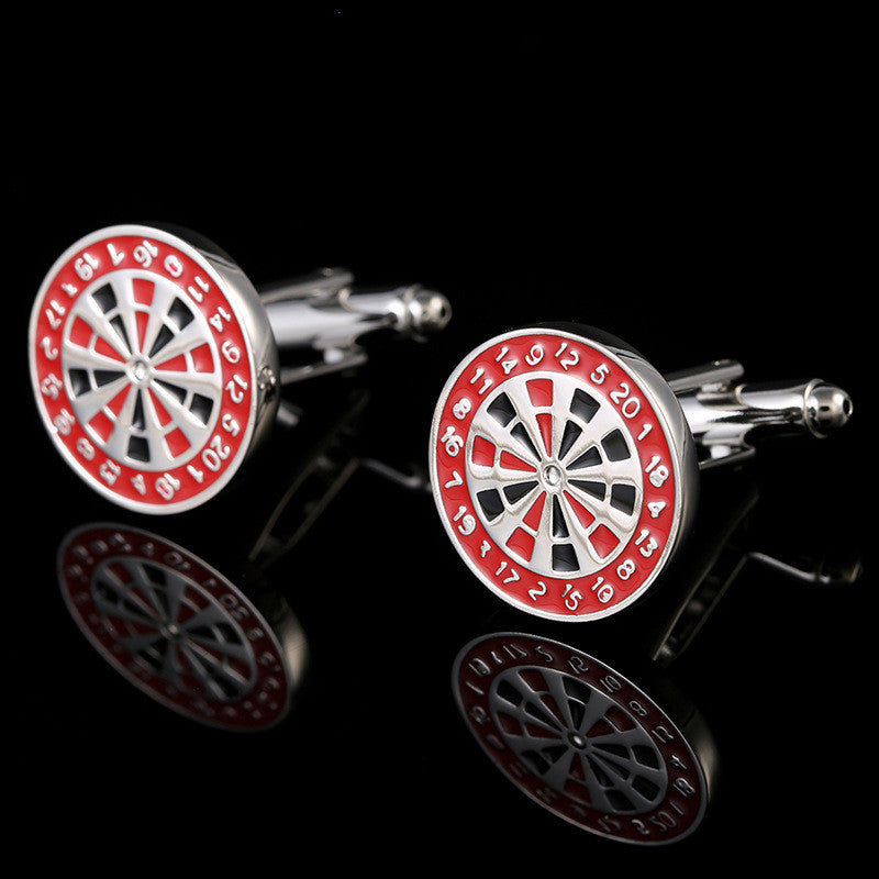 Painted ArcheryTarget French Cufflinks Personalized Men's Shirt Sleeve Nails