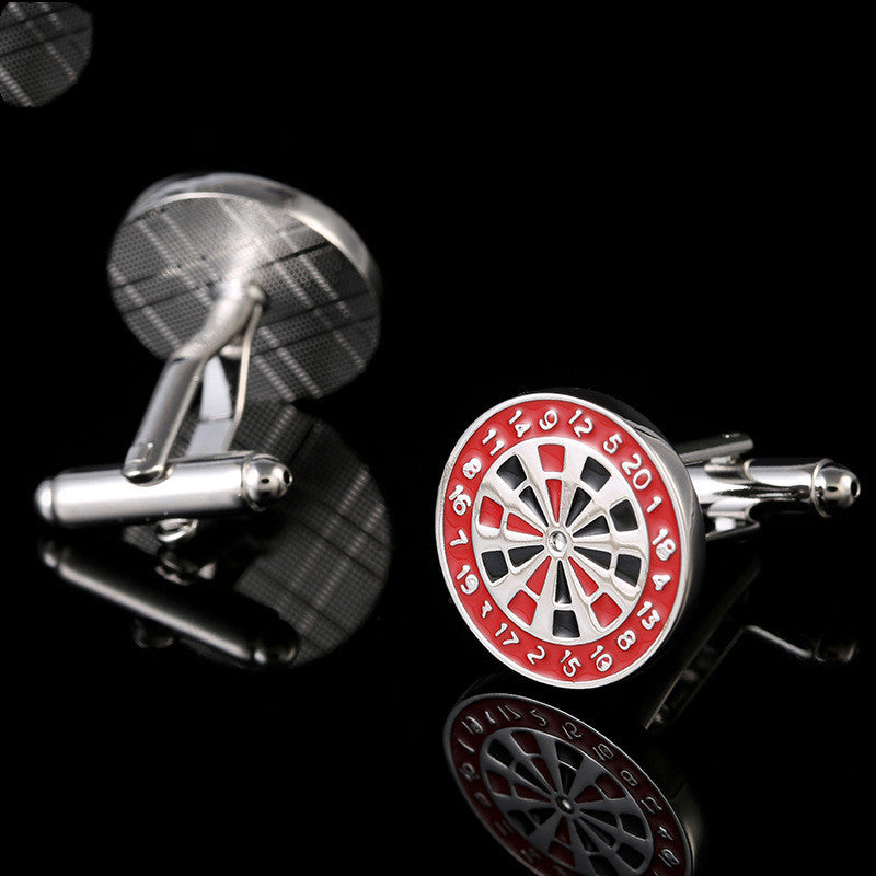 Painted ArcheryTarget French Cufflinks Personalized Men's Shirt Sleeve Nails