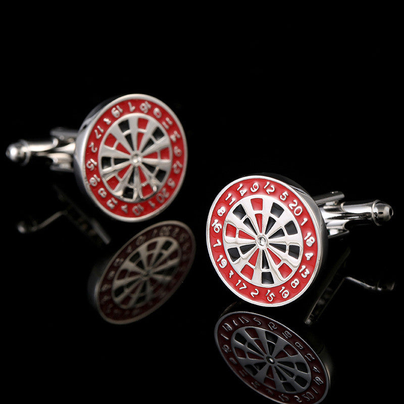 Painted ArcheryTarget French Cufflinks Personalized Men's Shirt Sleeve Nails