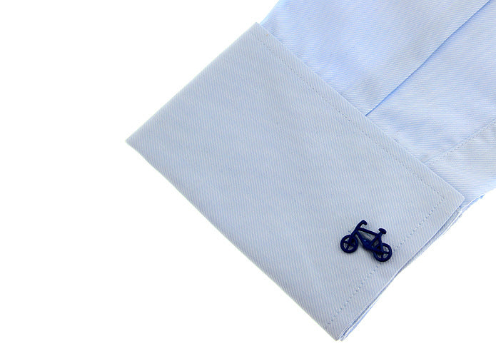 French Shirt Cufflinks Cuff Nails Personalized Blue Bicycle Cufflinks
