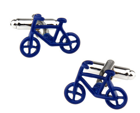 French Shirt Cufflinks Cuff Nails Personalized Blue Bicycle Cufflinks