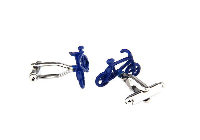 French Shirt Cufflinks Cuff Nails Personalized Blue Bicycle Cufflinks