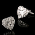 Hollow Love French Men's Shirt Cufflinks
