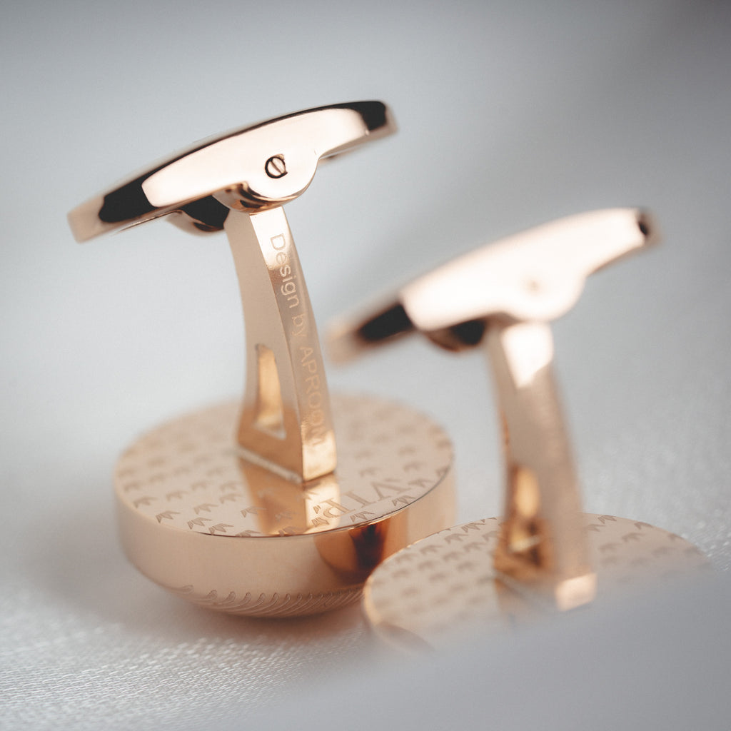French Rose Gold Cufflinks Men's Business Casual