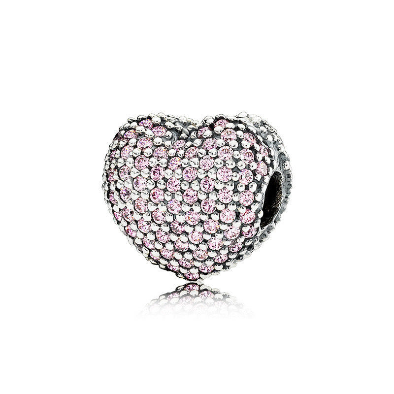 Colorful Golden Love Heart-shaped Dense Silver