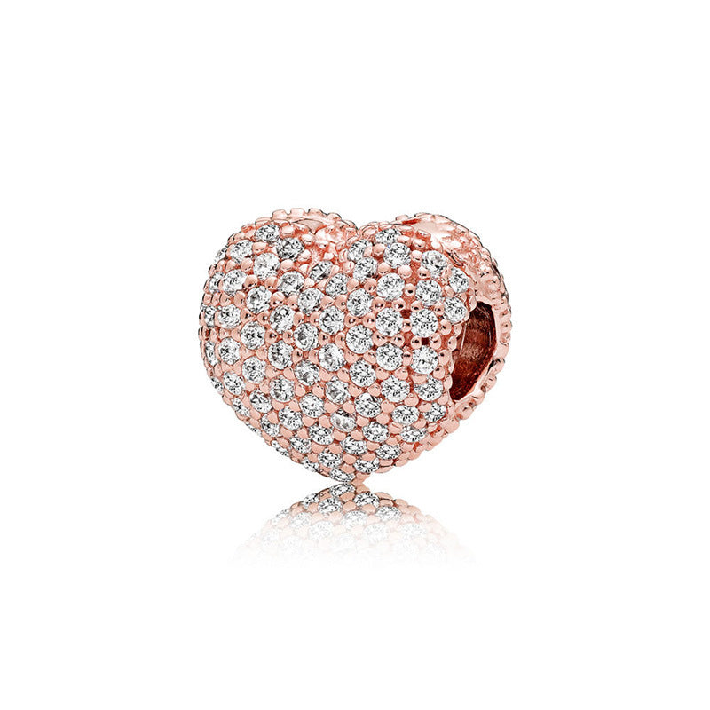 Colorful Golden Love Heart-shaped Dense Silver