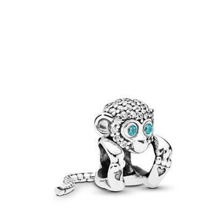 Little Monkey Sterling Silver S925 Bracelet Beaded