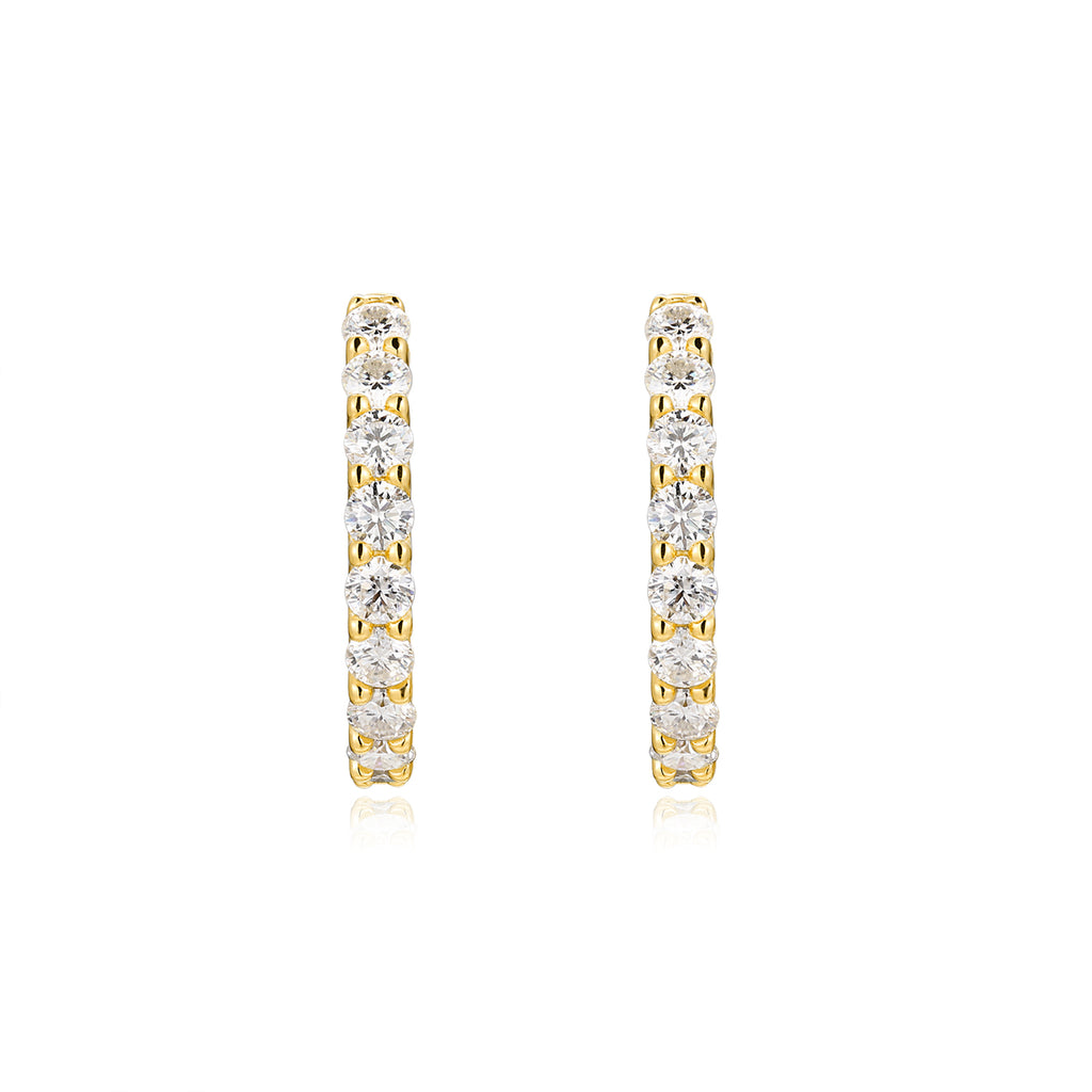 Diamond Tassels - Set With Top-quality Moissanite Luxury And Fashionable Light Luxury Jewelry, Silver Stud Earrings, S925 Silver Plated With Gold