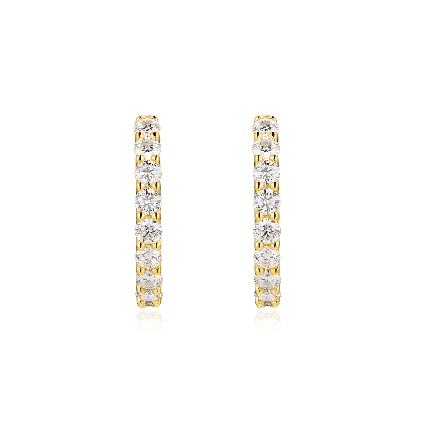 Diamond Tassels - Set With Top-quality Moissanite Luxury And Fashionable Light Luxury Jewelry, Silver Stud Earrings, S925 Silver Plated With Gold