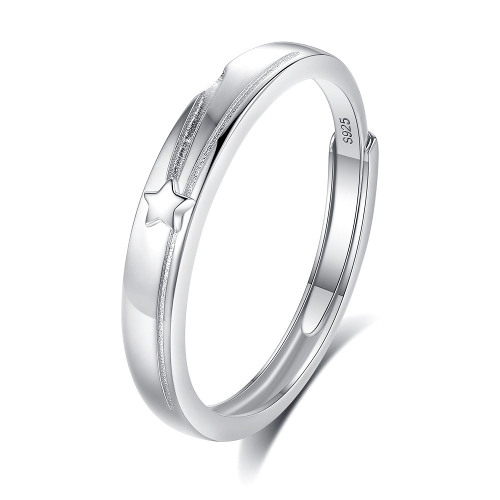 S925 Silver Ring For Women  Versatile Heart Shaped Diamond Band