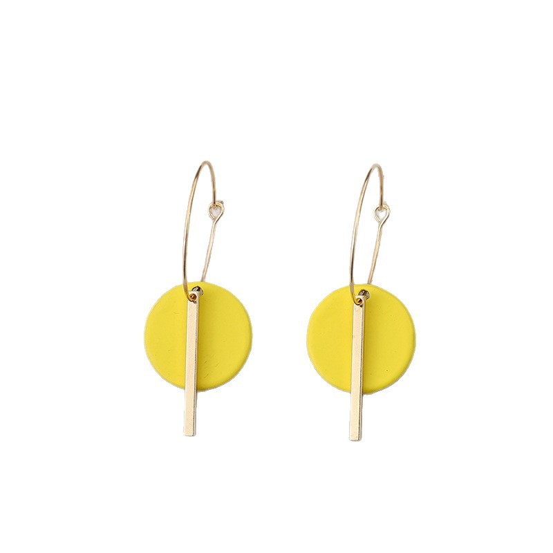 Retro-style Elegant Round Patchwork Long Alloy Fashion Earrings