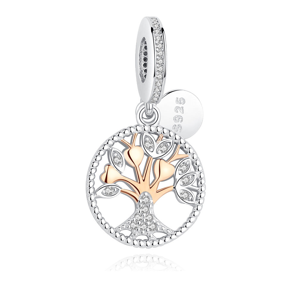 European And American Popular 925 Sterling Silver Tree Of Life Zircon Pendant