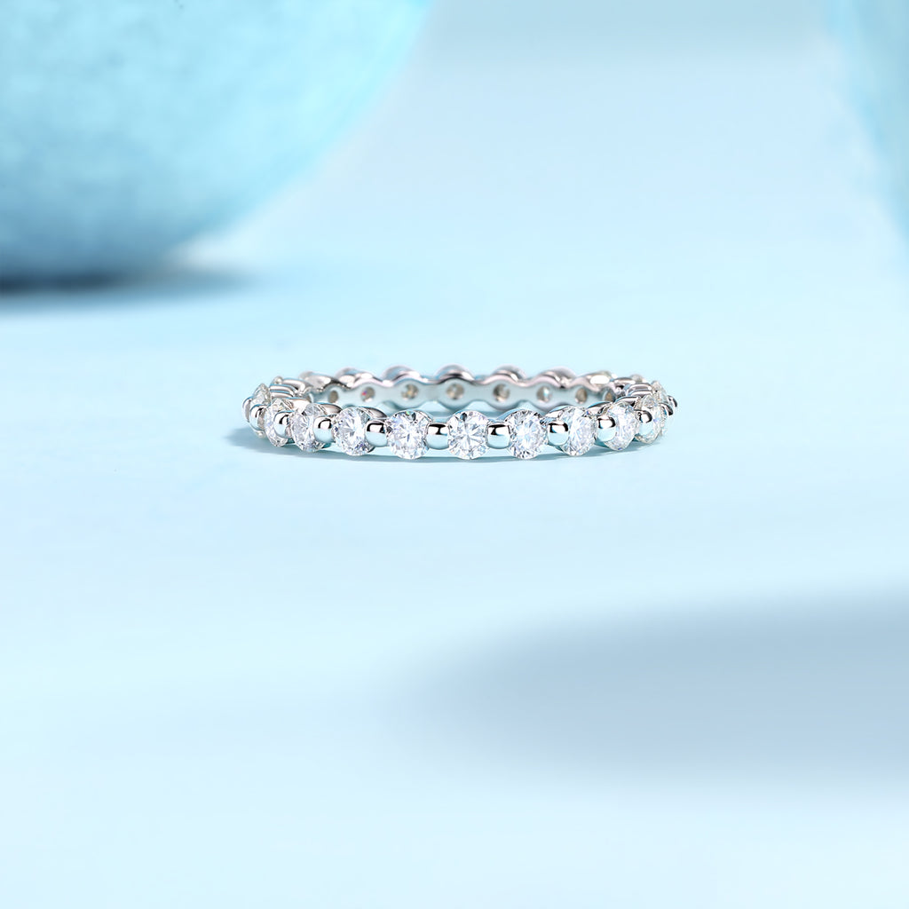 Capture This Moment - A Wedding Ring Set With Top-quality Moissanite S925 Silver And Platinum-plated Diamond Can Be Inspected With A Diamond Pen