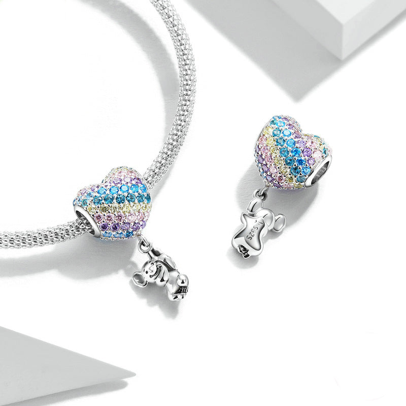 Fashion Love Balloon Little Koala Silver Pendant