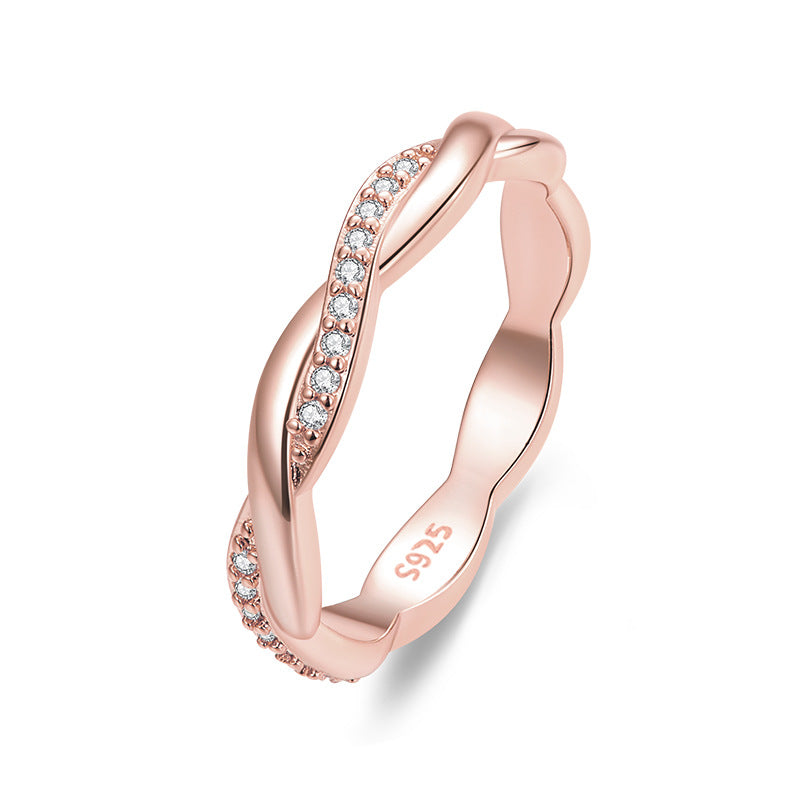 Simple Twisted Rope Ring For Women