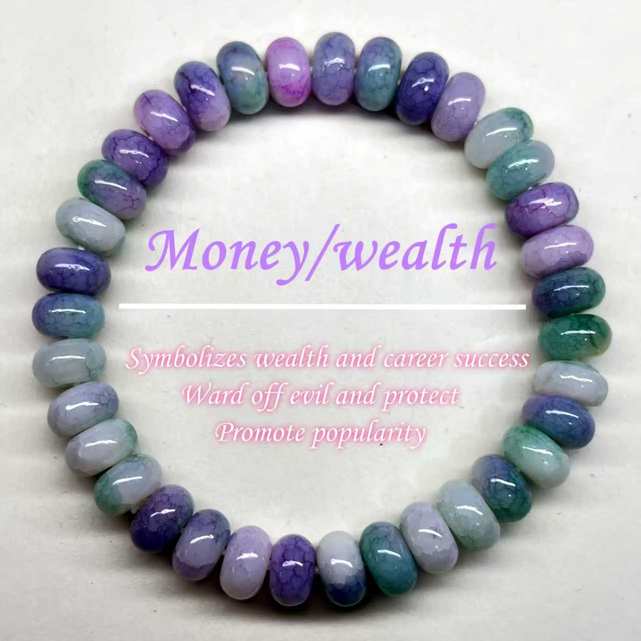 Handmade Green Agate Bead Bracelet
