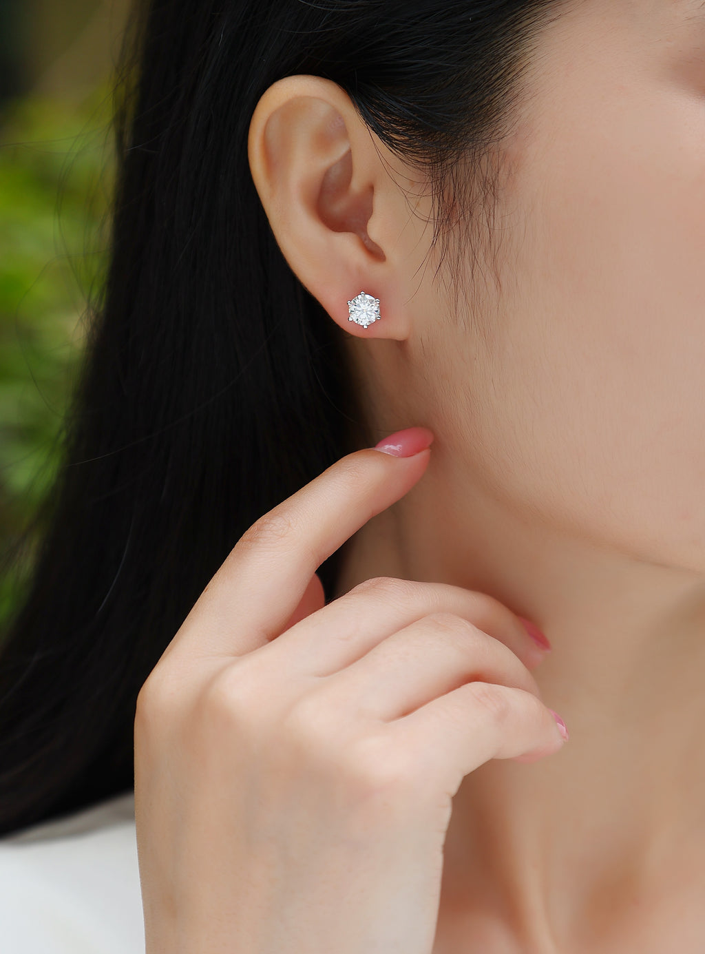 Prosperity - Earrings Set With Top-quality Moissanite S925 Silver And Platinum-plated Stud Earrings, A Fashionable And Trendy Accessory, Can Be Tested With A Diamond Pen