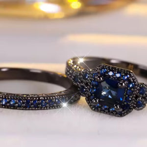 Black Gold Colored Womens Wedding Ring