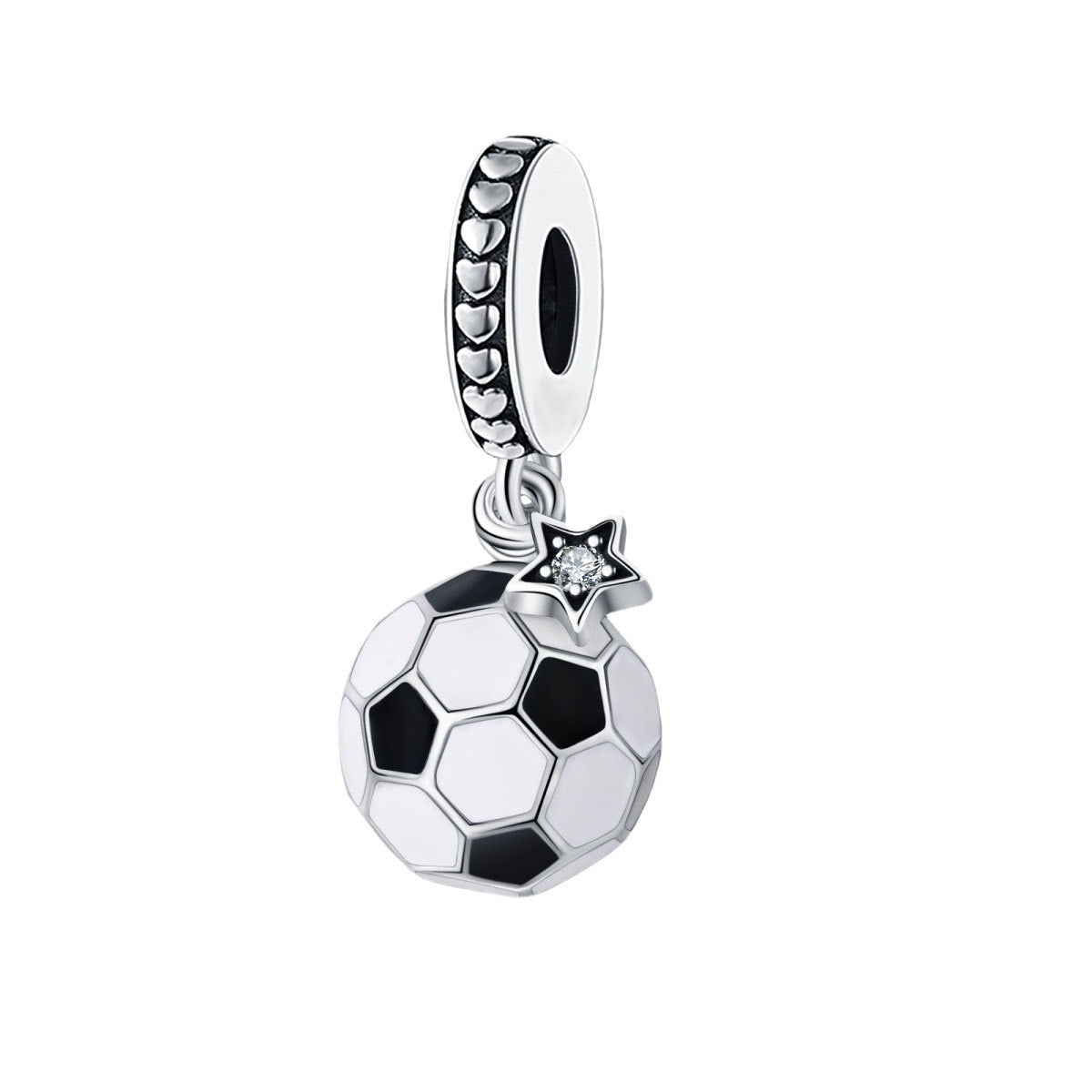 925 Silver Plated Copper Charm Beads For Sports Fitness And Soccer DIY Jewelry Accessories For Bracelets