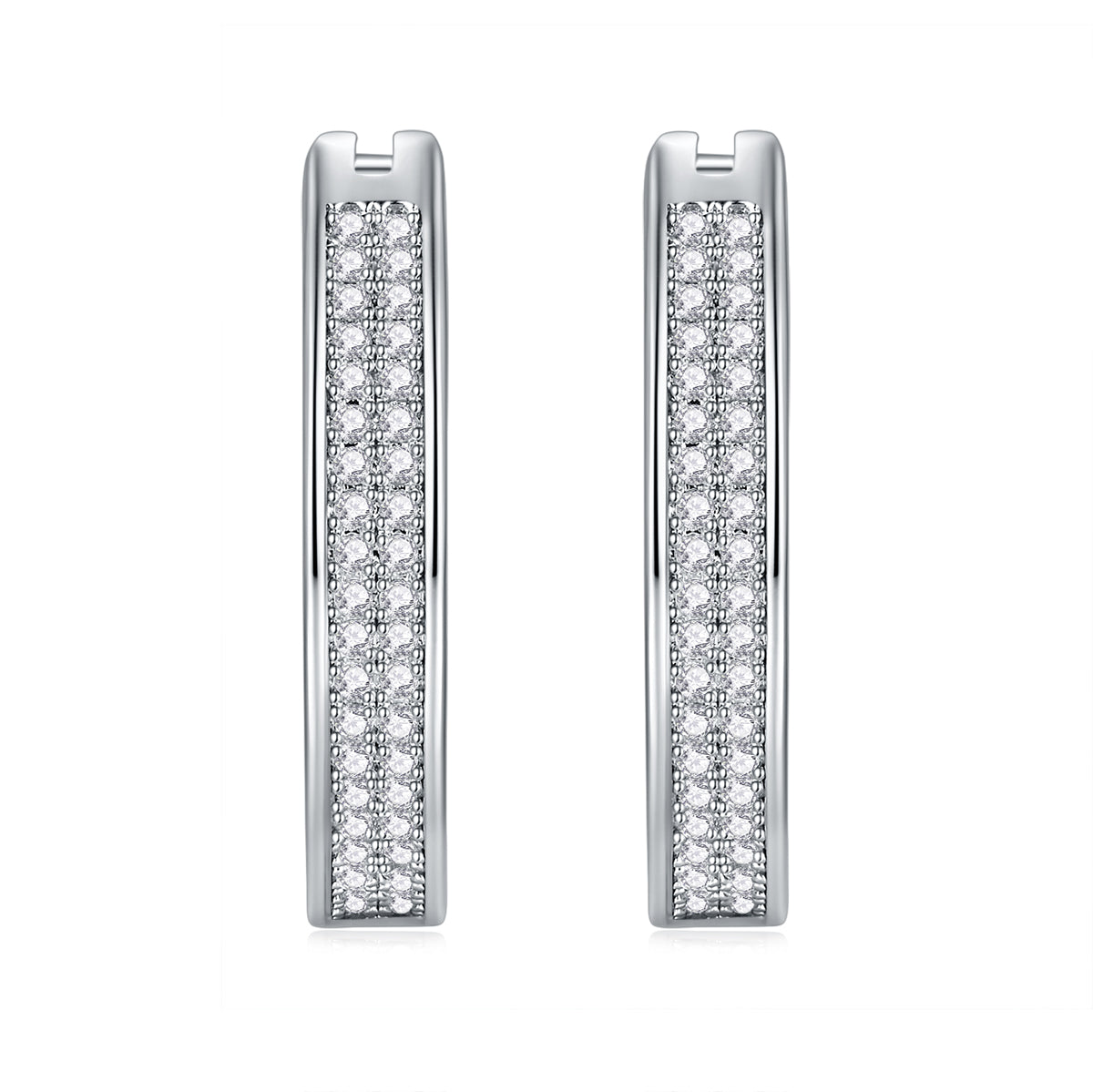 Silent Stars - Earrings Set With Top-quality Moissanite S925, Silver And Platinum-plated Stud Earrings, A Fashionable And Trendy Accessory That Can Be Tested With A Diamond Pen