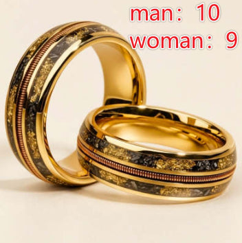Stainless Steel Wire Ring In Rose Gold For Couples