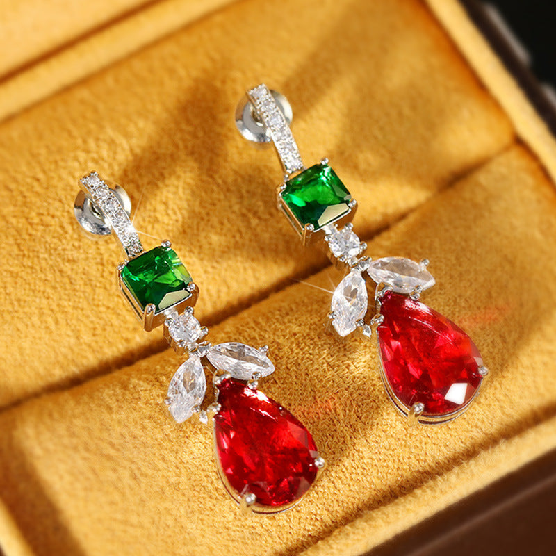 Womens Elegant Long Geometric Waterdrop Earrings