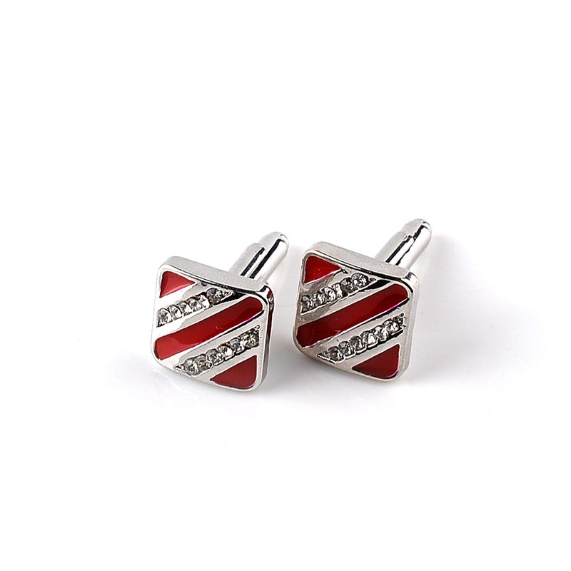 Fashionable Oil Drop Cufflinks With Diamond