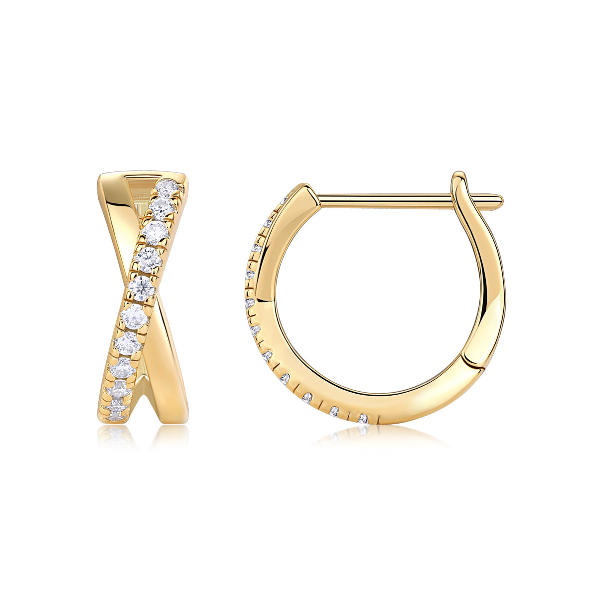 Dance Of The Dream - Premium Moissanite Luxury Fashion Light Luxury Jewelry Silver Stud Earrings S925 Silver Electroplated Gold