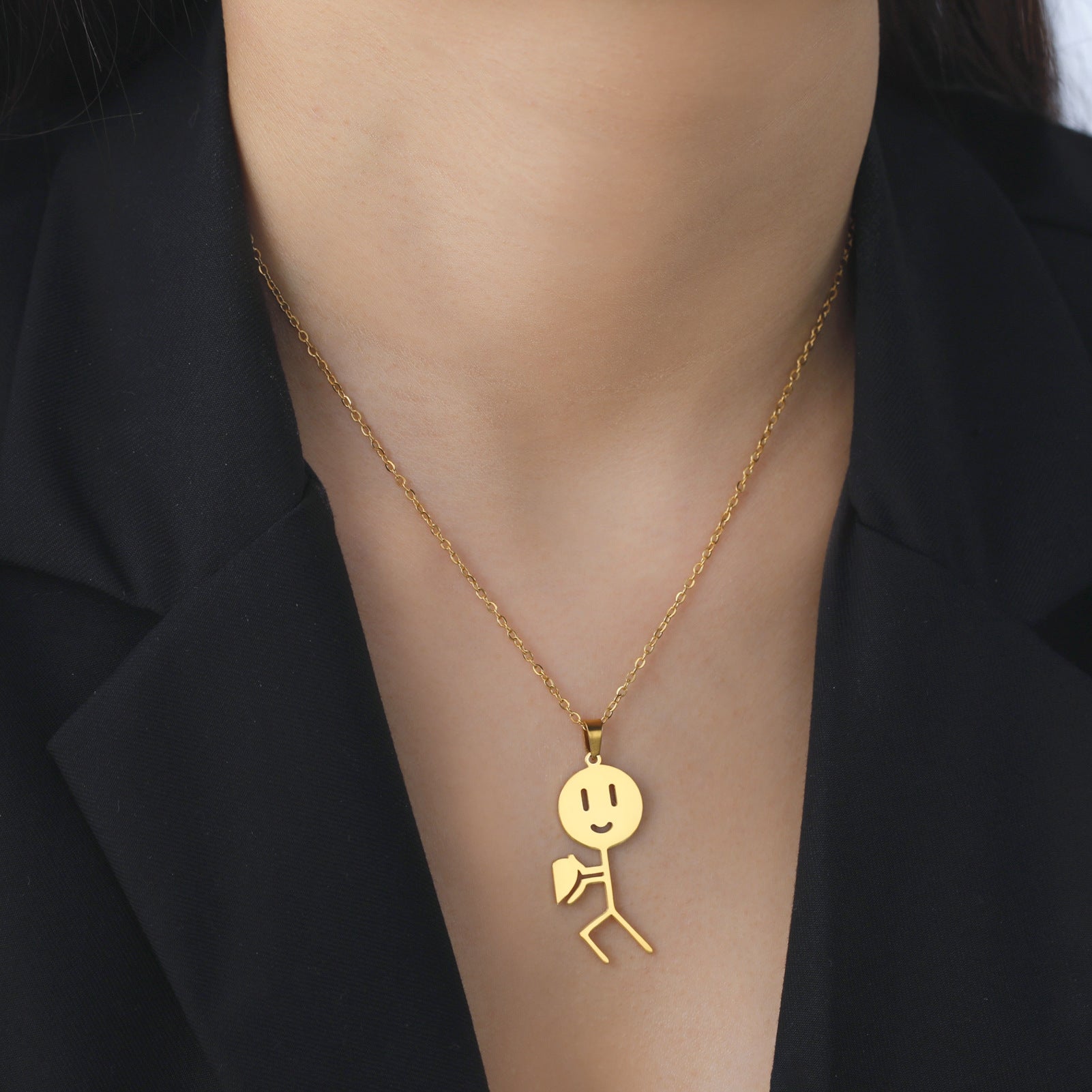Stylish Womens Pendant Stainless Steel Necklace